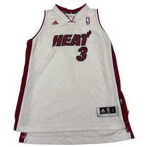 Vintage NBA Dwayne Wade #3 MIAMI HEAT Jersey By Adidas | Youth L 14/16